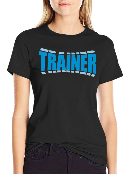 Camiseta Negra Trainer Diseño Moderno
