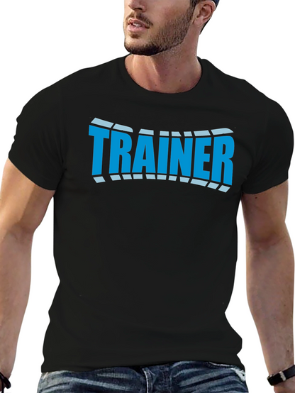Camiseta Negra Trainer Diseño Moderno