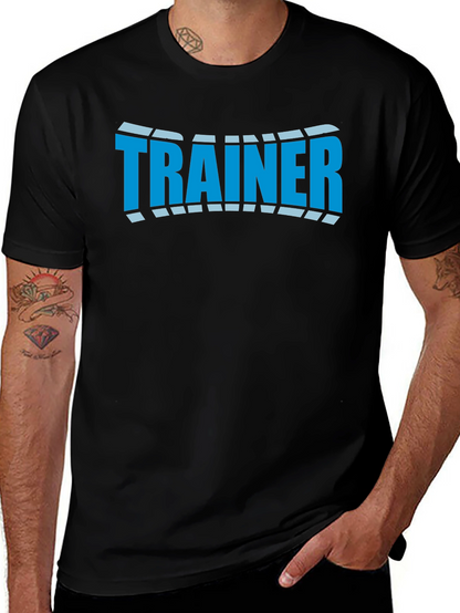 Camiseta Negra Trainer Diseño Moderno