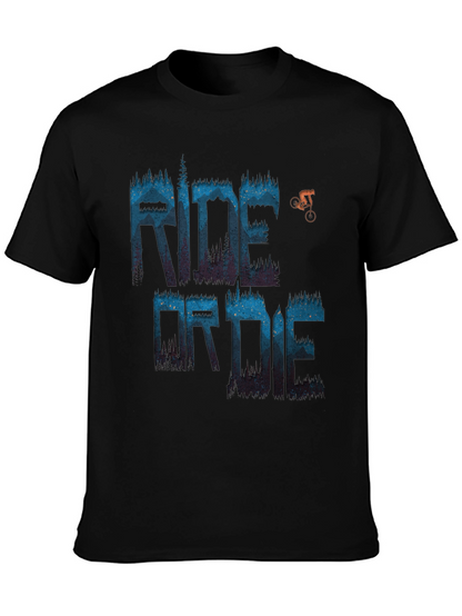 Camiseta Negra Ride or Die para Aventureros
