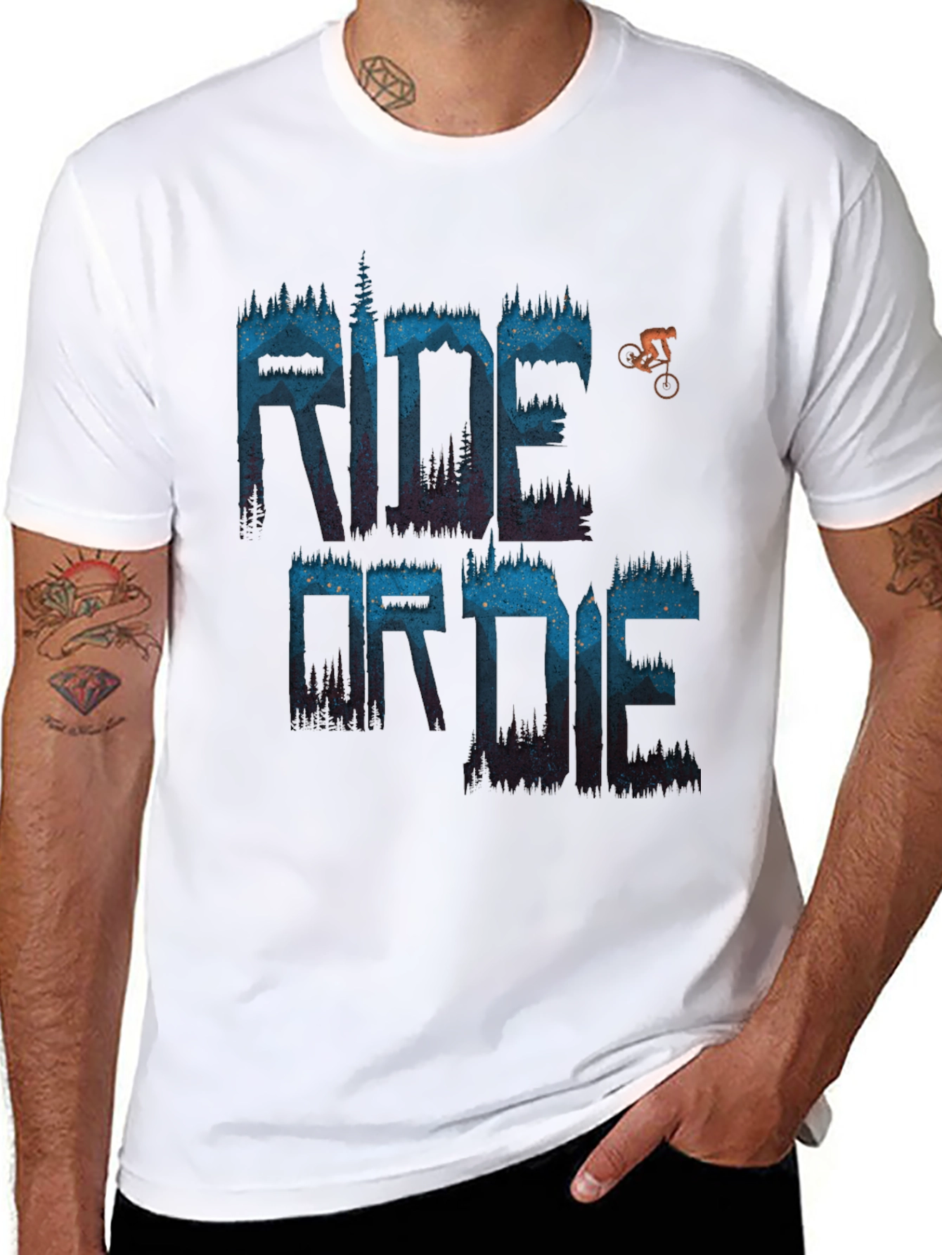 Camiseta Negra Ride or Die para Aventureros