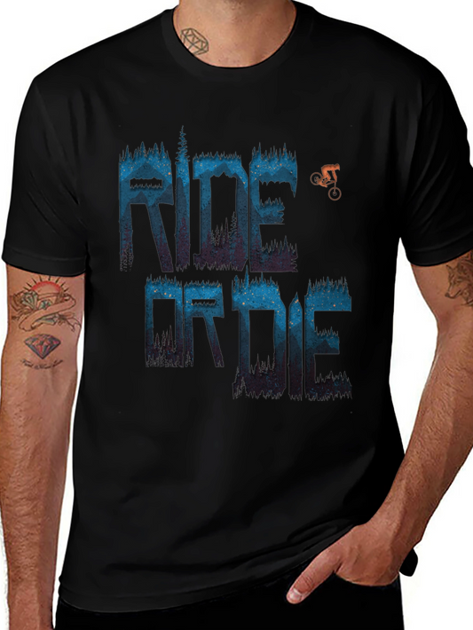 Camiseta Negra Ride or Die para Aventureros