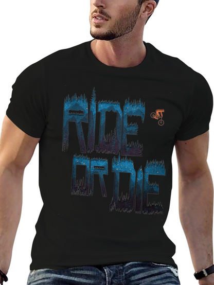 Camiseta Negra Ride or Die para Aventureros