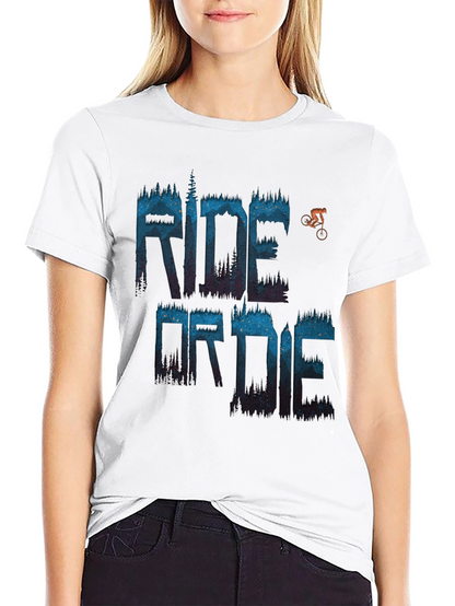 Camiseta Negra Ride or Die para Aventureros