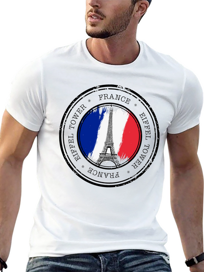 Camiseta Negra Torre Eiffel Francia
