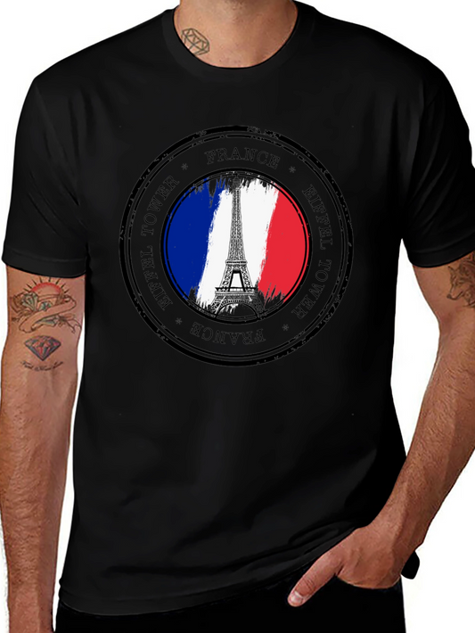 Camiseta Negra Torre Eiffel Francia