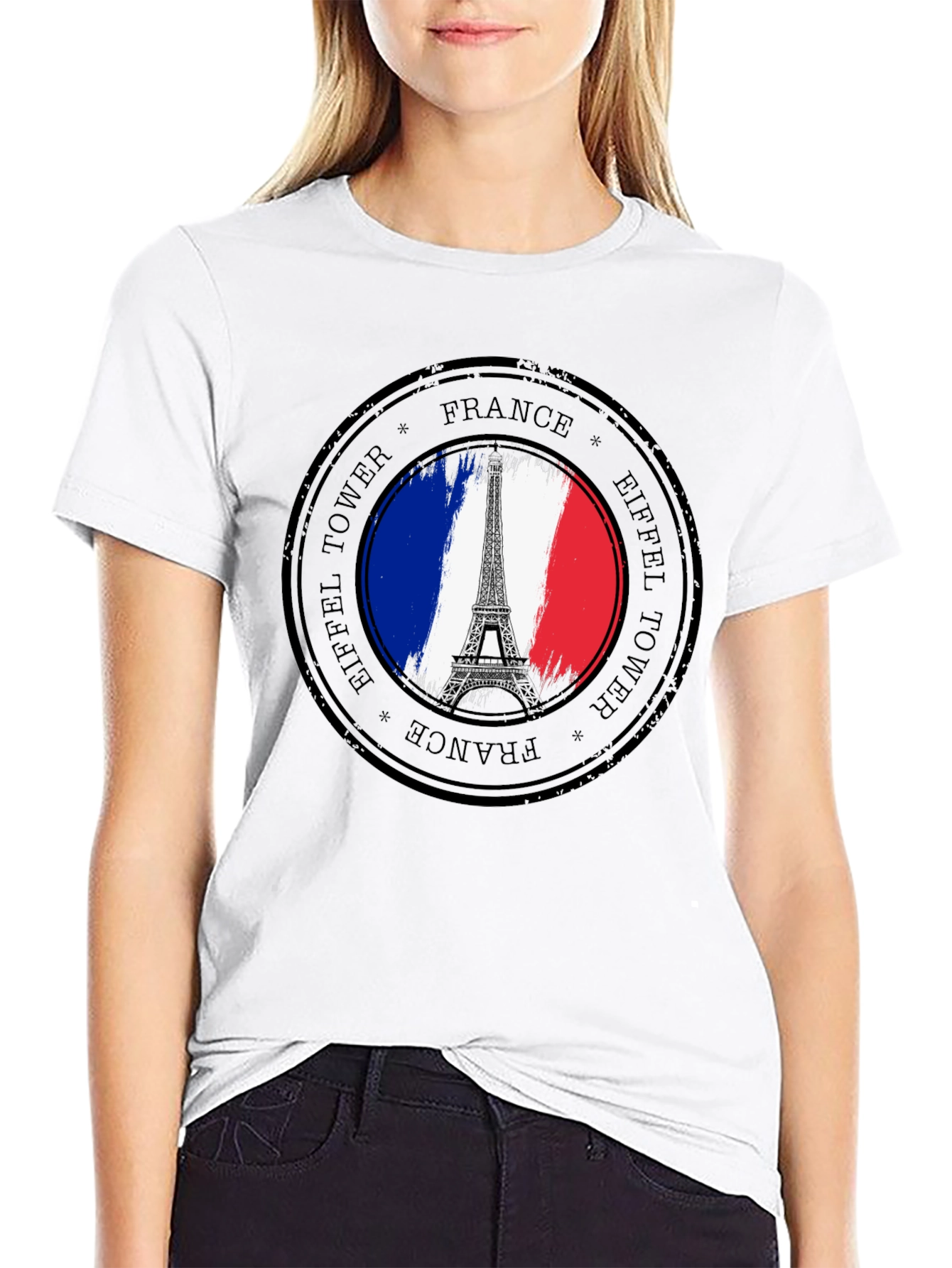 Camiseta Negra Torre Eiffel Francia