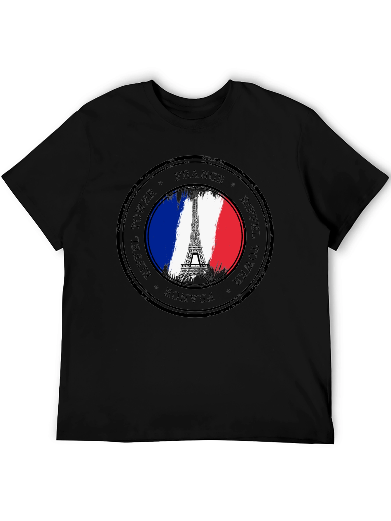 Camiseta Negra Torre Eiffel Francia