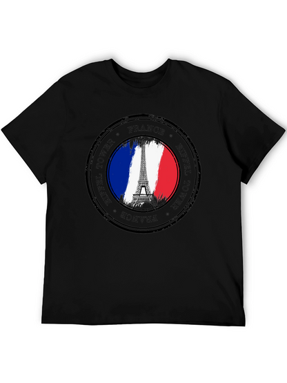 Camiseta Negra Torre Eiffel Francia