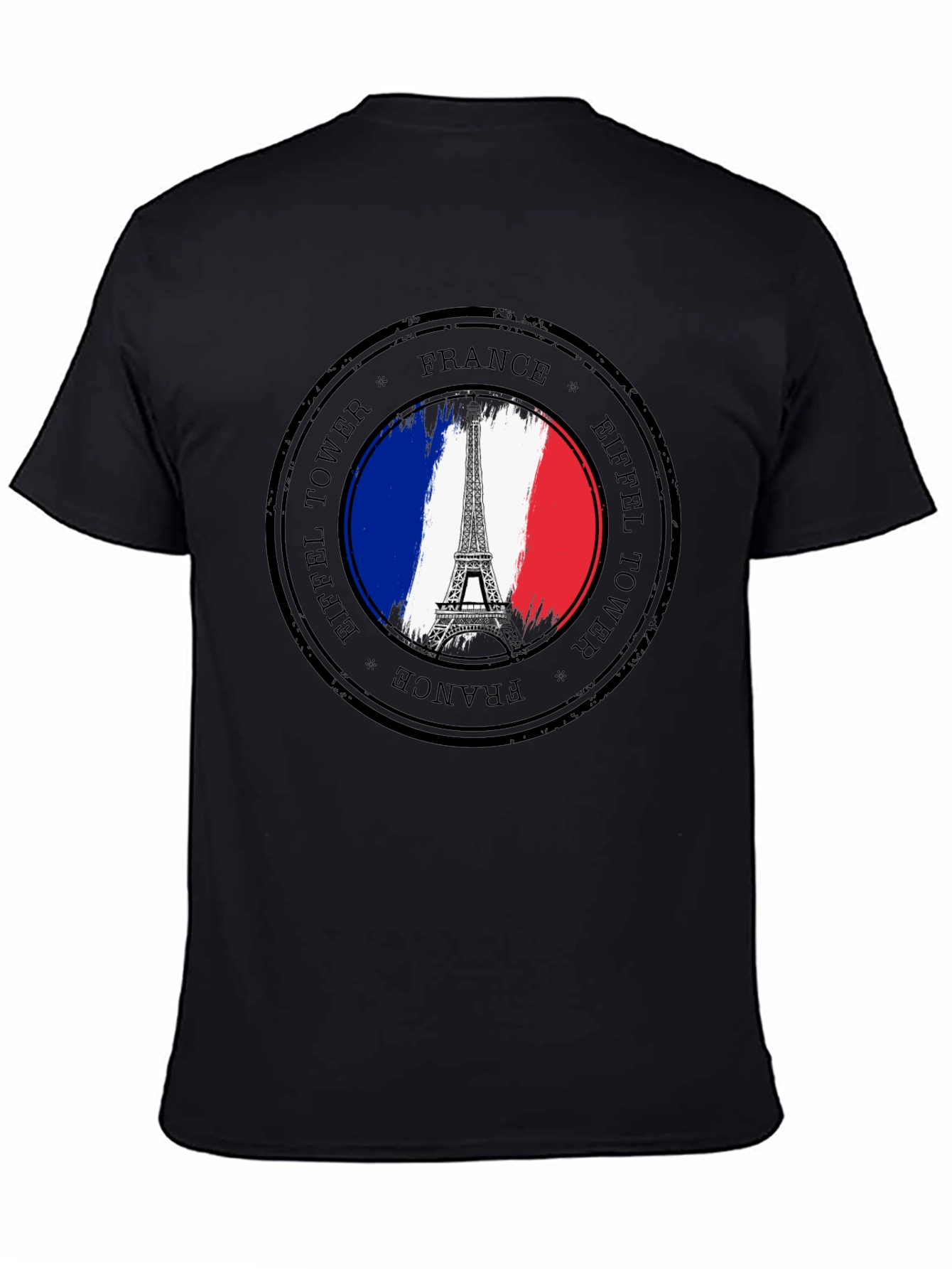 Camiseta Negra Torre Eiffel Francia