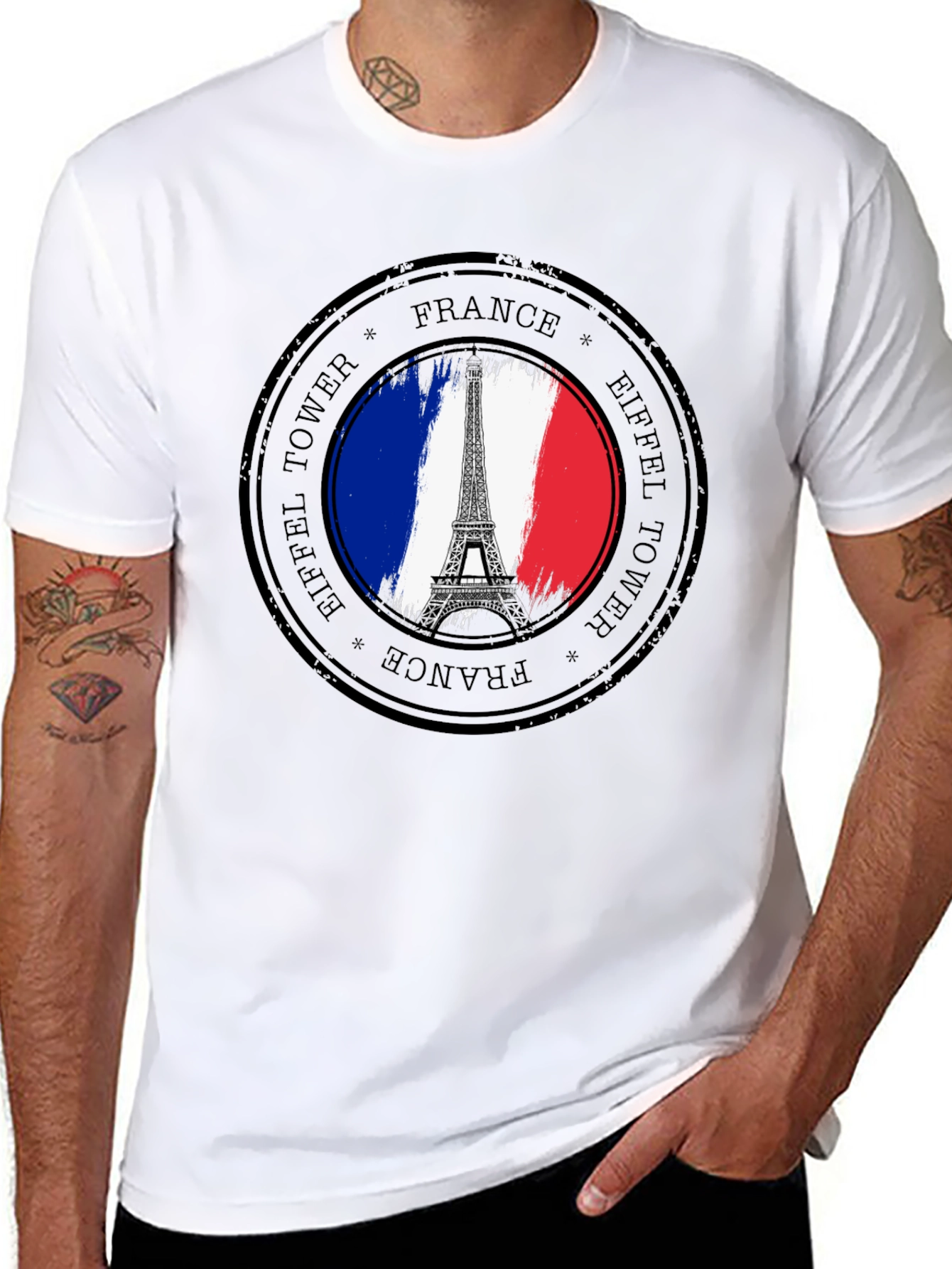 Camiseta Negra Torre Eiffel Francia