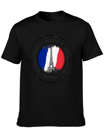 Camiseta Negra Torre Eiffel Francia