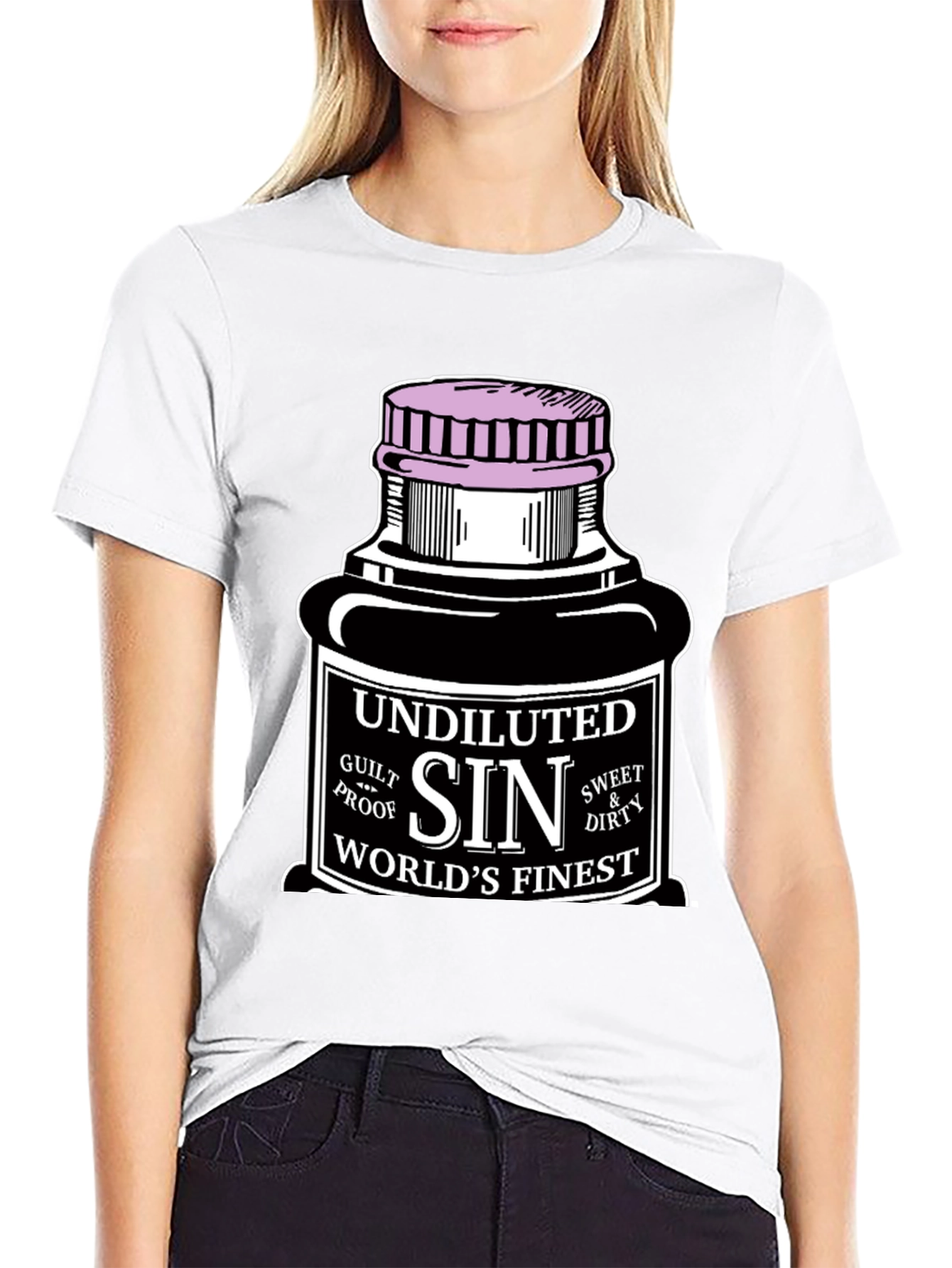 Camiseta Negra Sin para Hombre