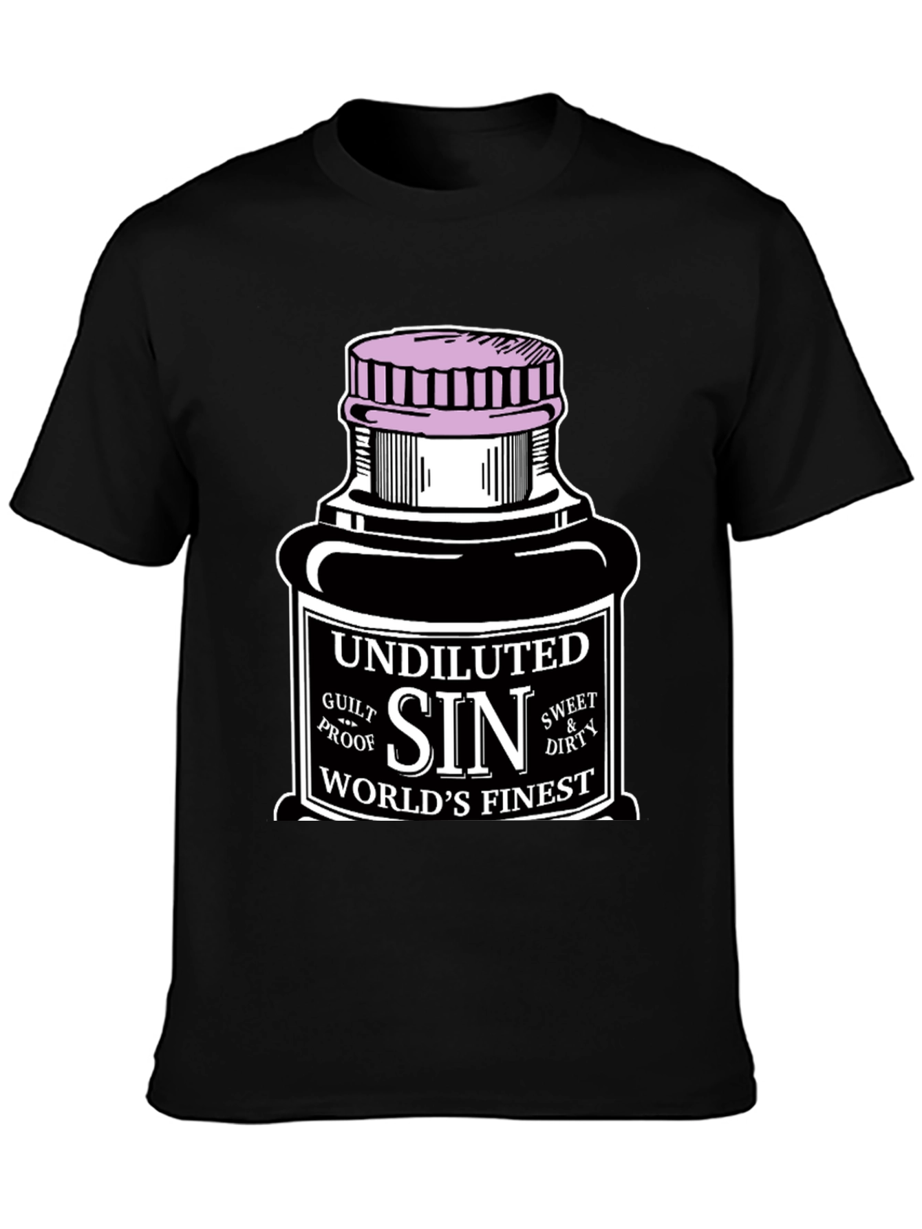 Camiseta Negra Sin para Hombre