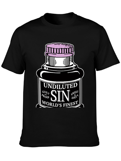 Camiseta Negra Sin para Hombre