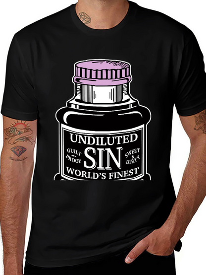 Camiseta Negra Sin para Hombre