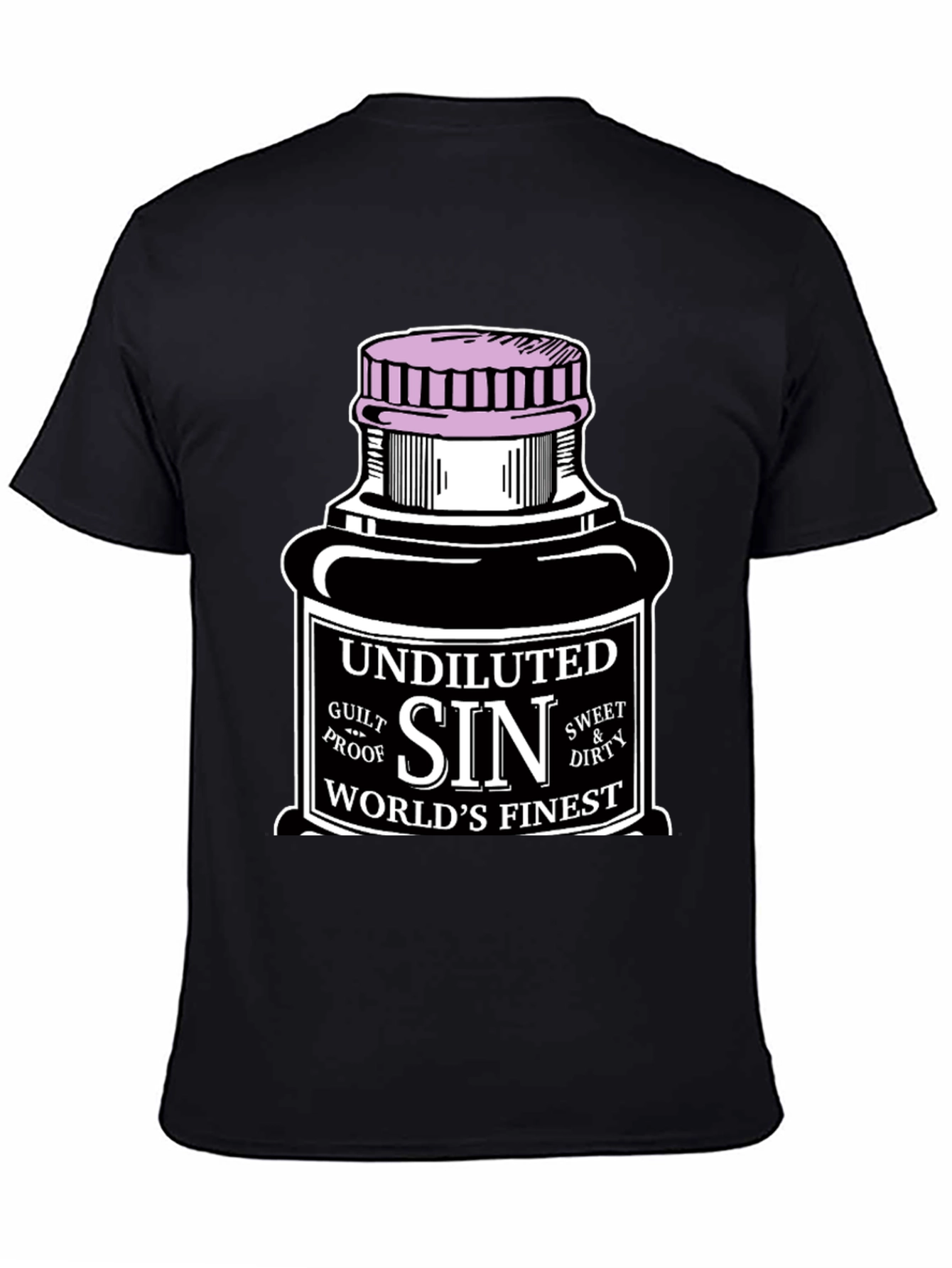 Camiseta Negra Sin para Hombre