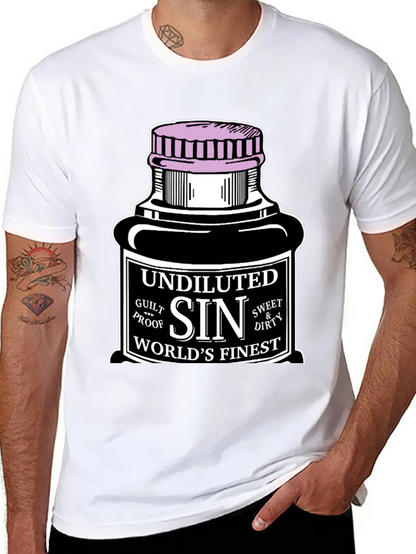 Camiseta Negra Sin para Hombre