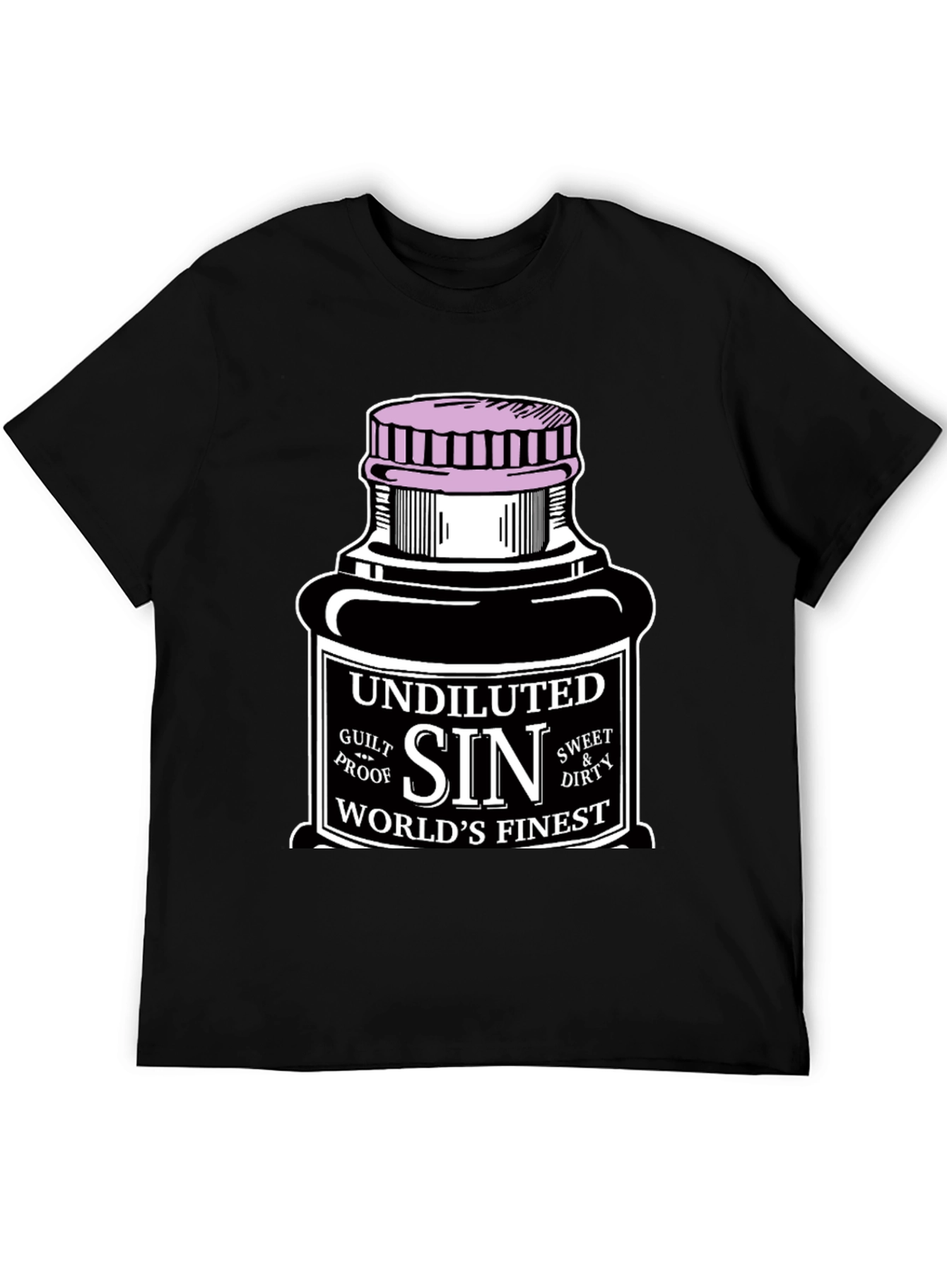 Camiseta Negra Sin para Hombre