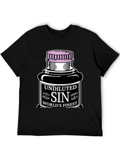 Camiseta Negra Sin para Hombre
