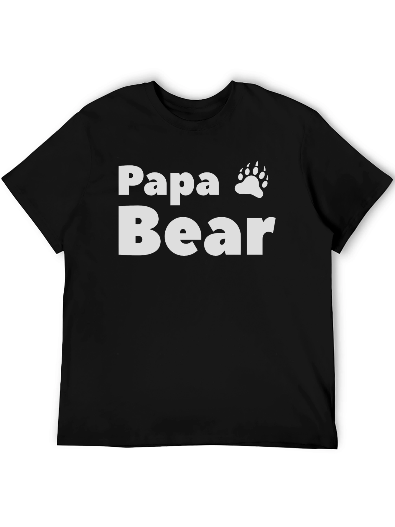 Camiseta Negra Papa Bear con Huella