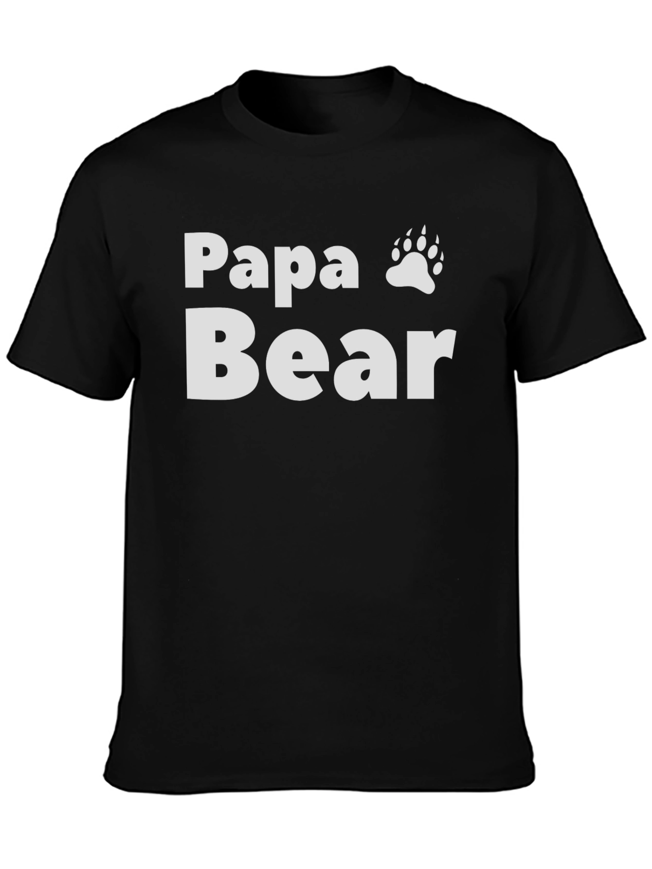 Camiseta Negra Papa Bear con Huella