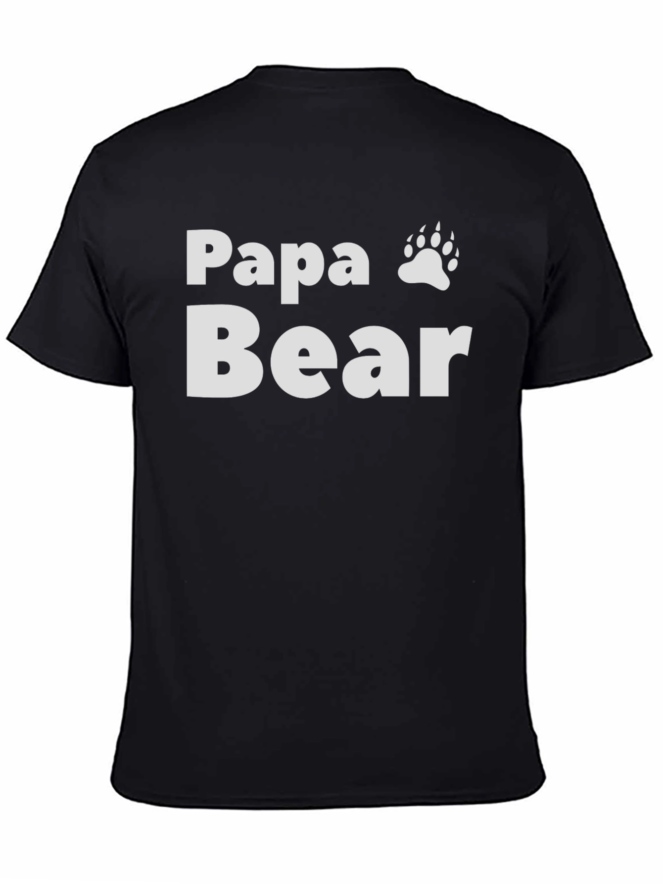 Camiseta Negra Papa Bear con Huella
