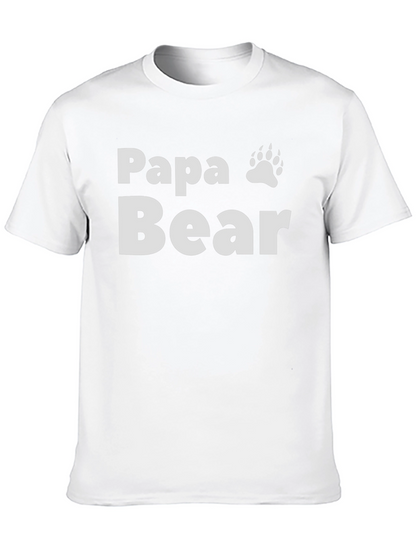 Camiseta Negra Papa Bear con Huella