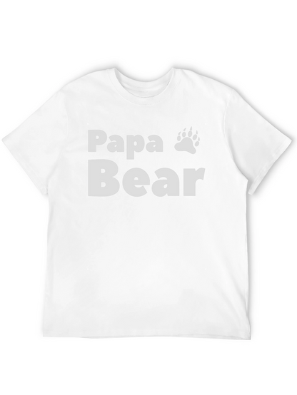 Camiseta Negra Papa Bear con Huella