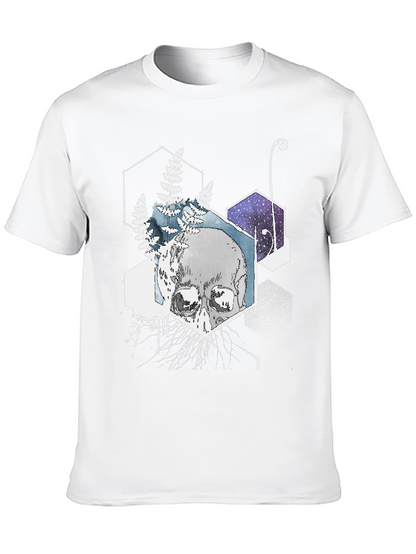 Camiseta Negra Cráneo Geométrico