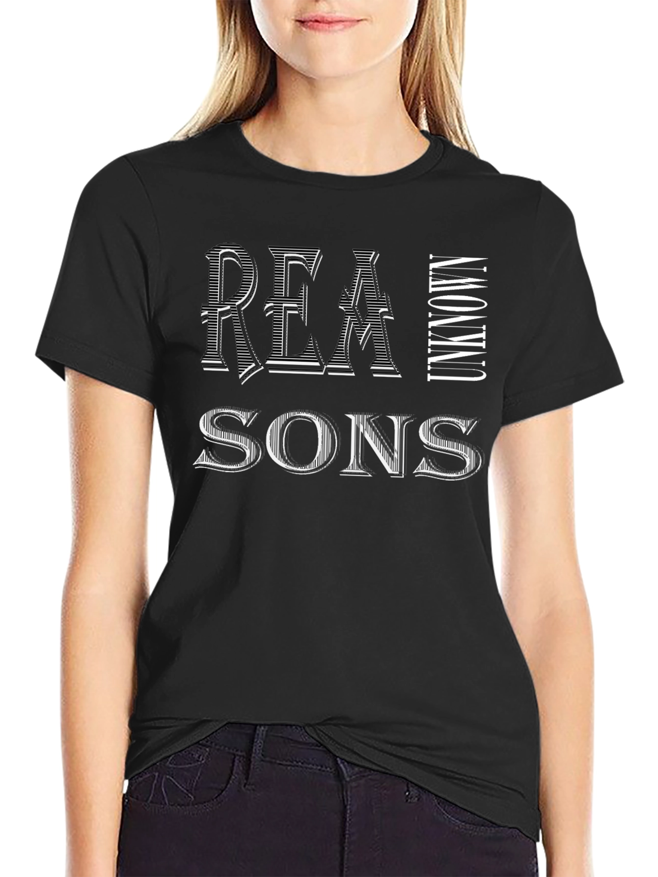 Camiseta Negra Hombre: Razones Desconocidas