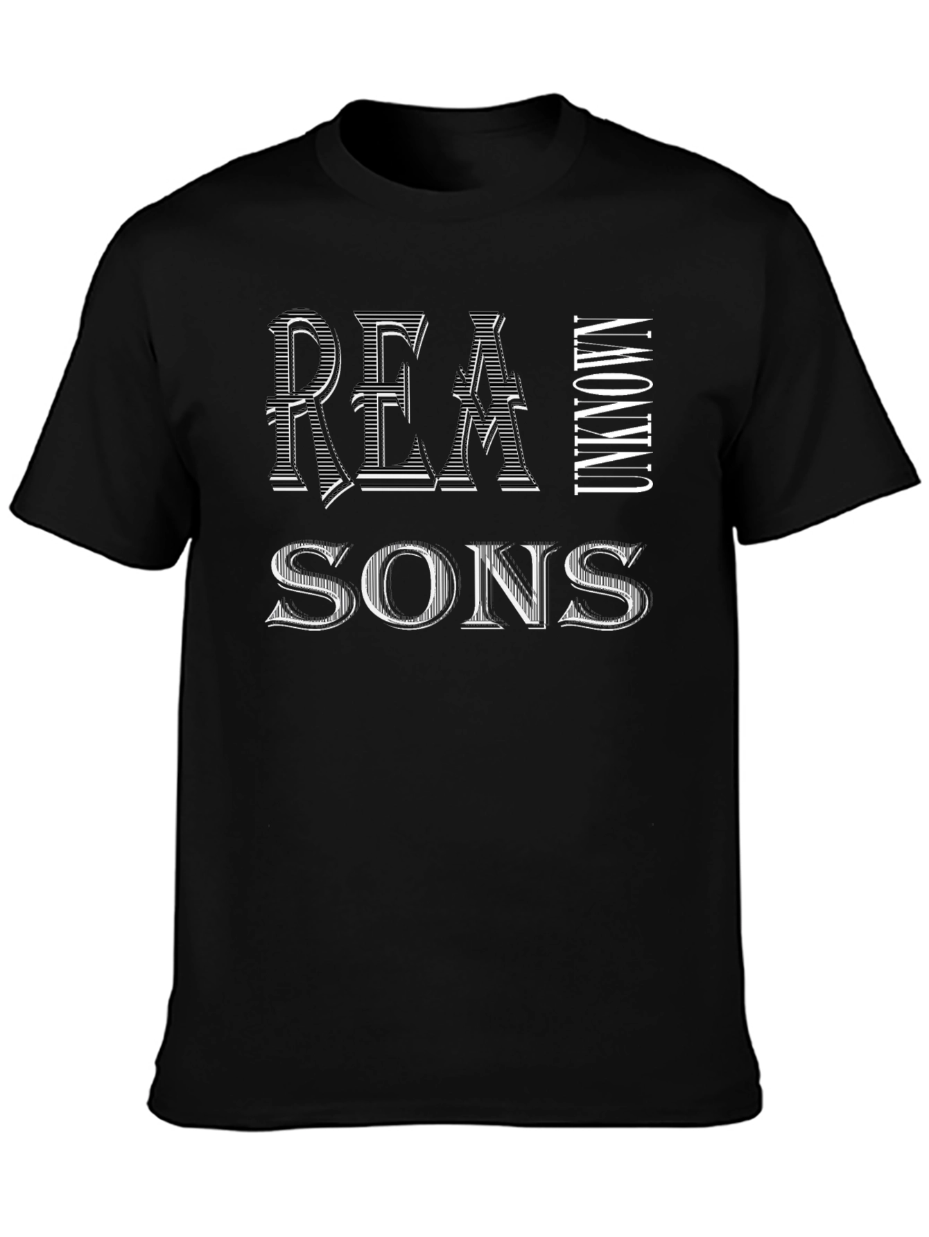 Camiseta Negra Hombre: Razones Desconocidas
