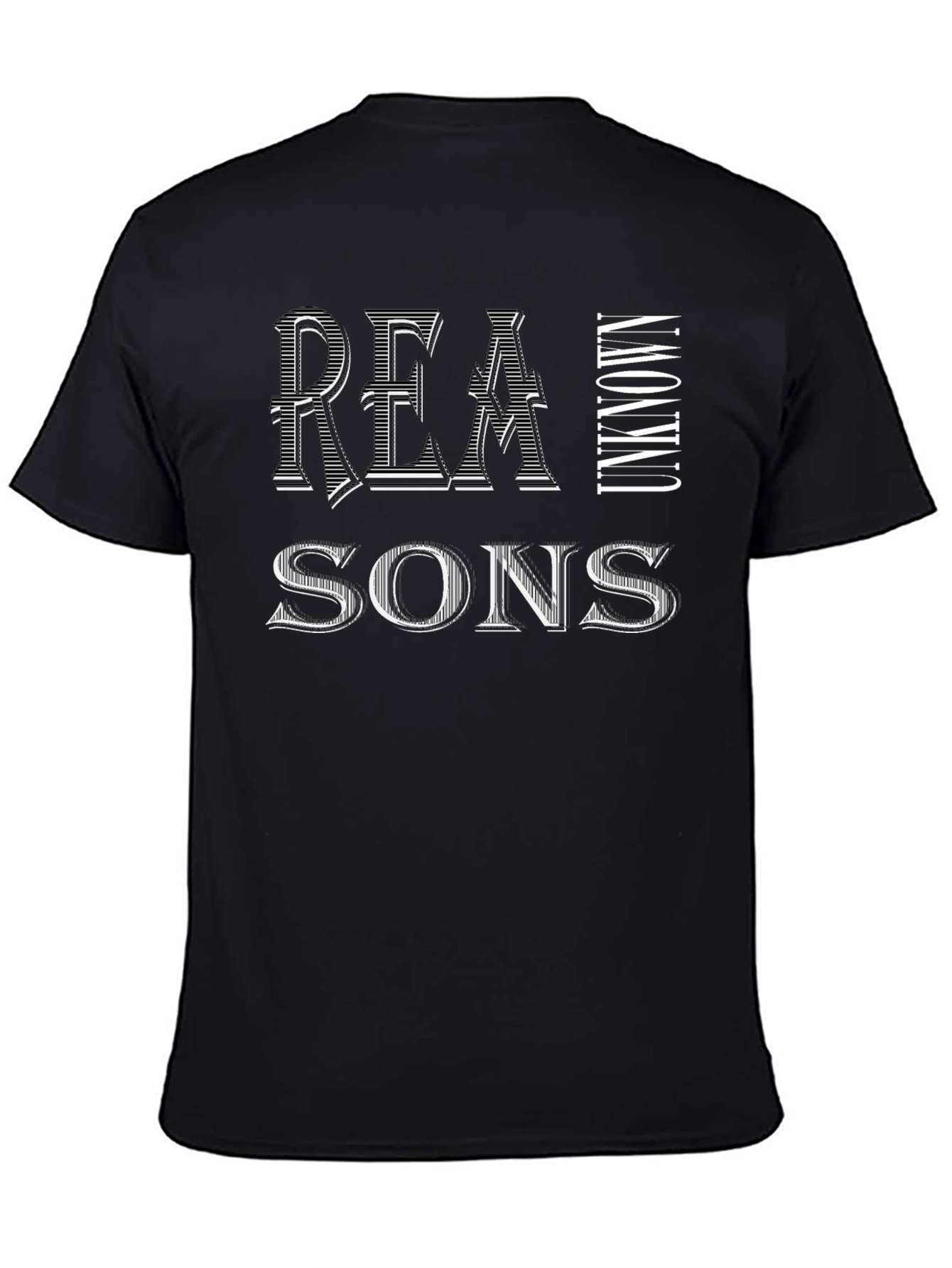 Camiseta Negra Hombre: Razones Desconocidas