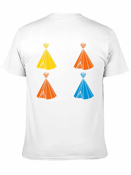 Camiseta Negra Estampado Tipis de Colores