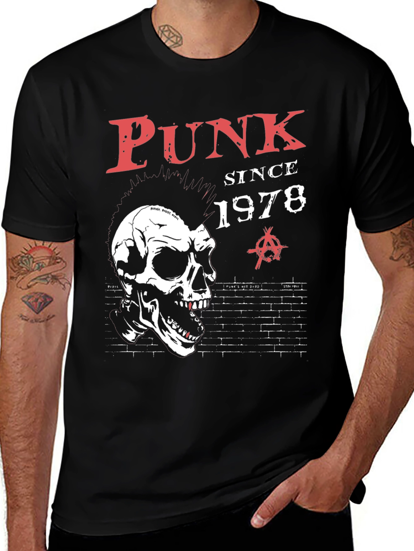 Camiseta Punk Since 1978 con calavera