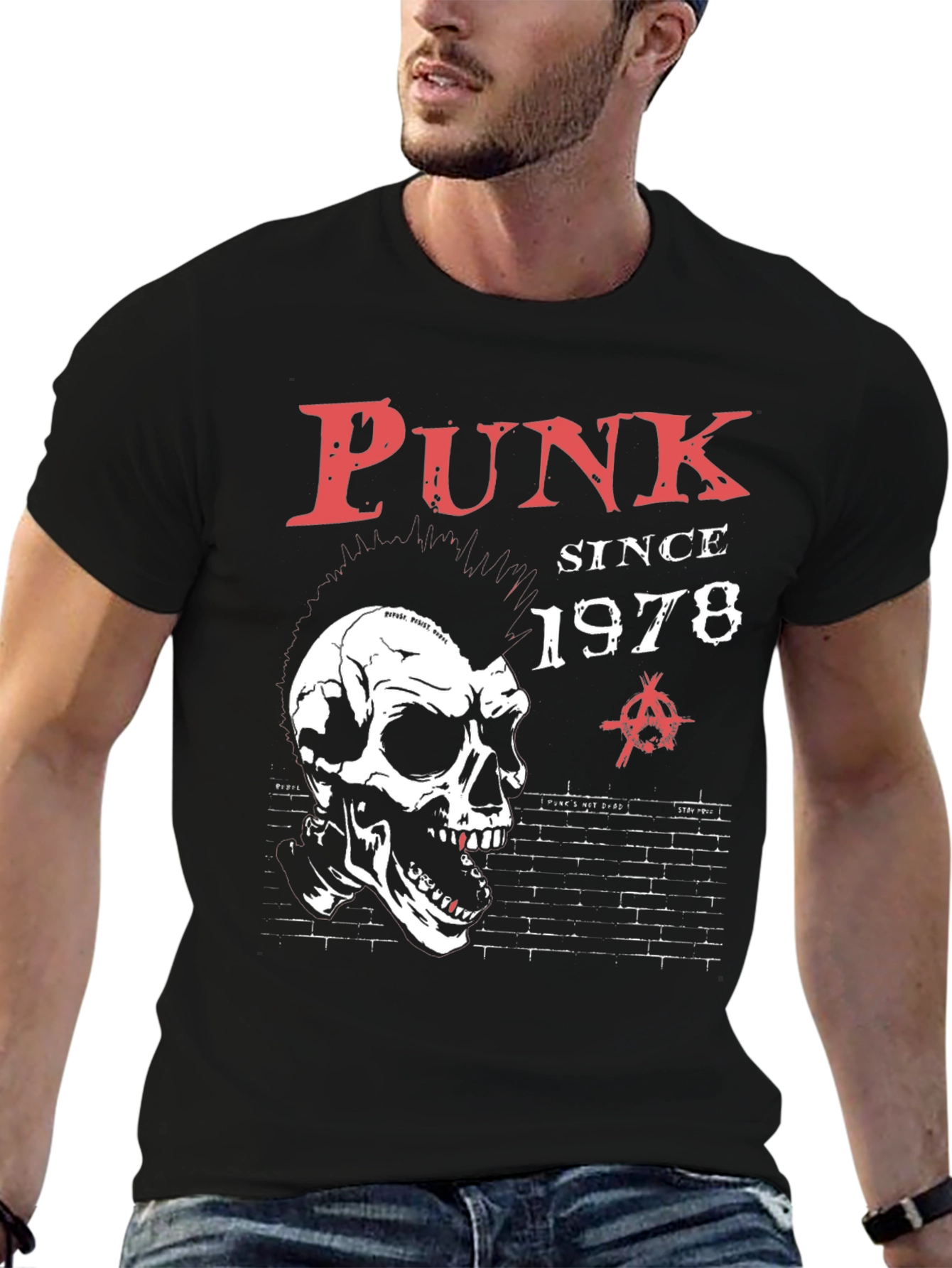 Camiseta Punk Since 1978 con calavera