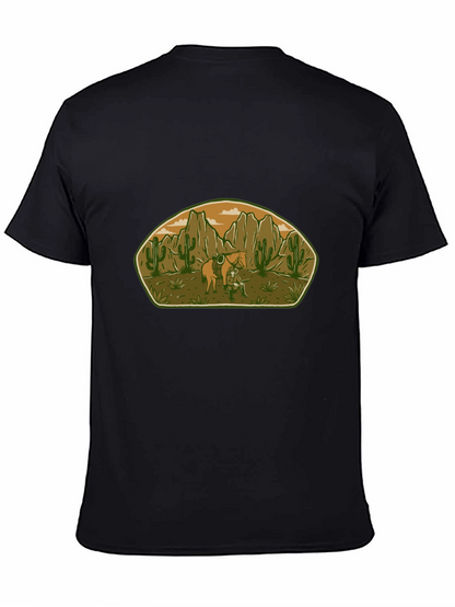 Camiseta Negra con Diseño del Viejo Oeste