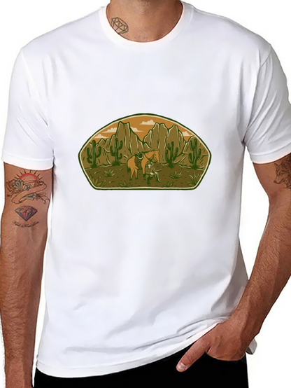 Camiseta Negra con Diseño del Viejo Oeste