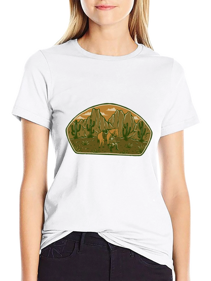 Camiseta Negra con Diseño del Viejo Oeste
