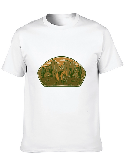 Camiseta Negra con Diseño del Viejo Oeste
