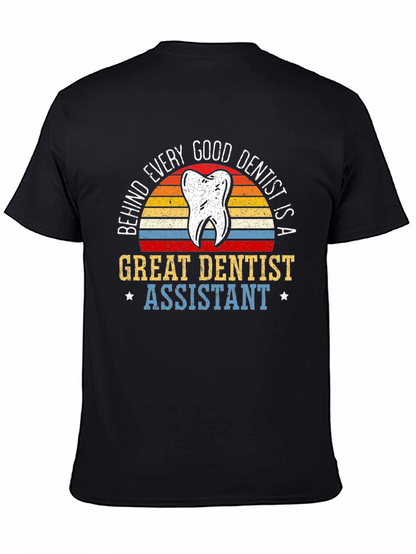 Camiseta Negra Dentista - Asistente Dental