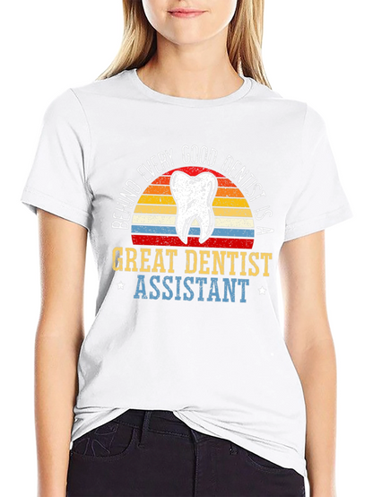 Camiseta Negra Dentista - Asistente Dental
