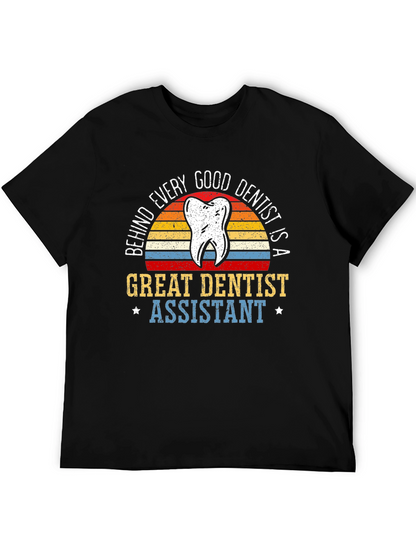 Camiseta Negra Dentista - Asistente Dental