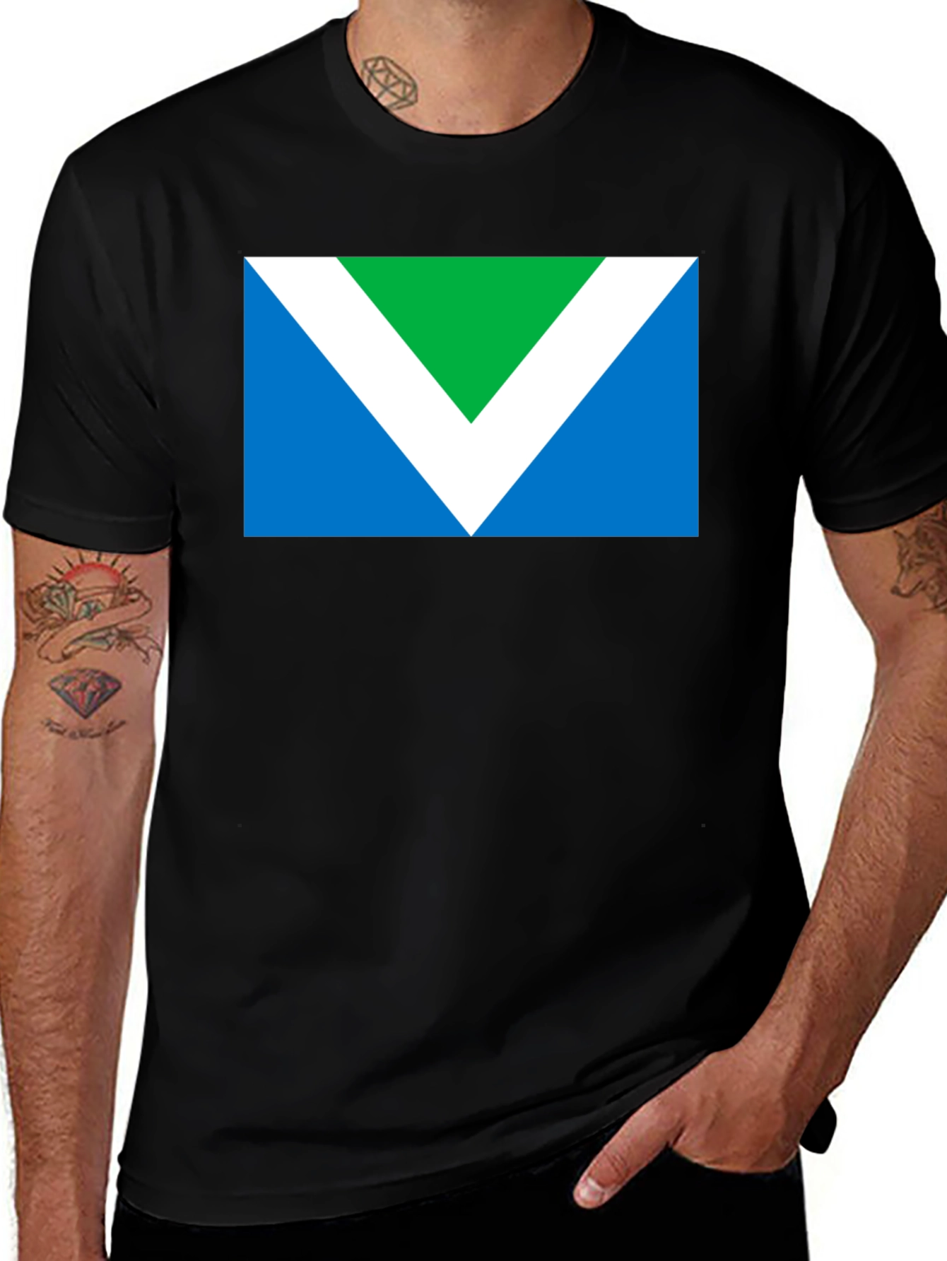 Camiseta Negra con Logo Vegano - Algodón Cómodo