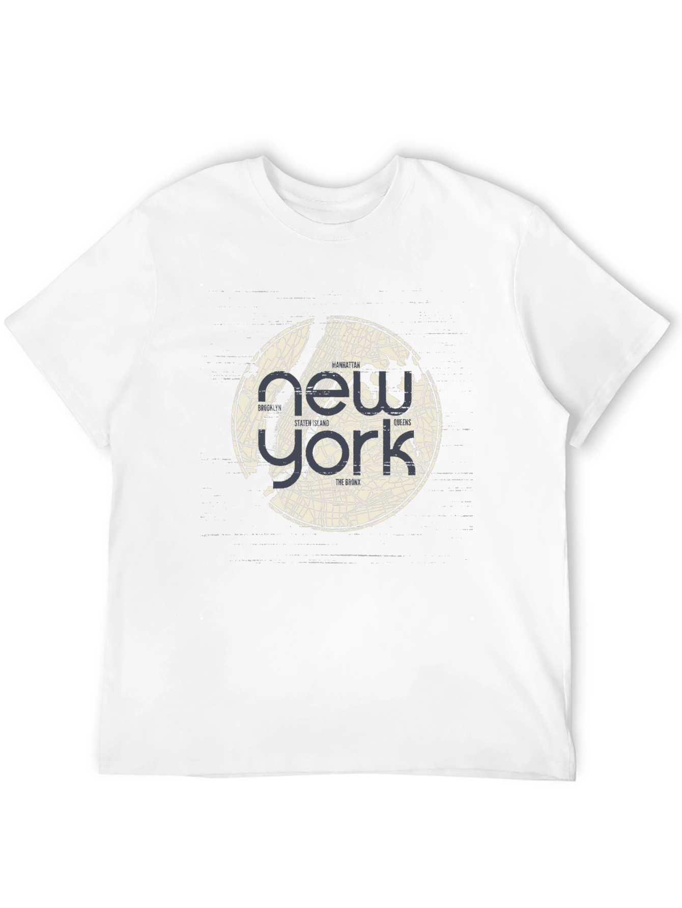 Camiseta Negra New York City Map