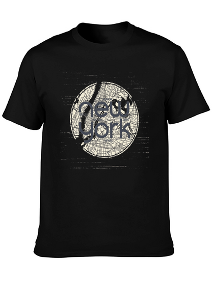 Camiseta Negra New York City Map