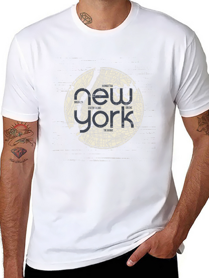 Camiseta Negra New York City Map
