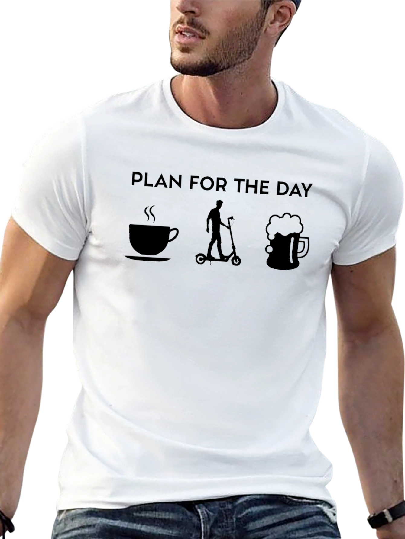 Camiseta Negra Plan Para El Día