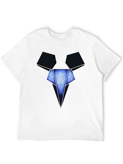 Camiseta Negra con Diseño Gráfico Abstracto