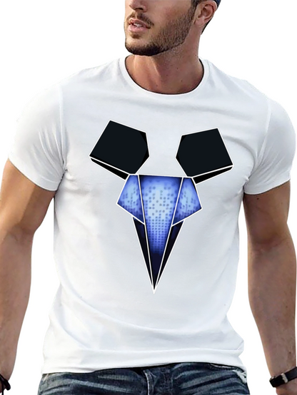 Camiseta Negra con Diseño Gráfico Abstracto
